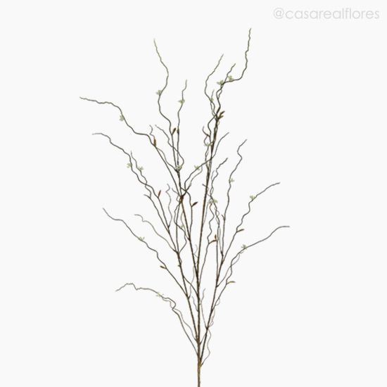 Imagem 3 do produto Galho de Vime Com Flor Artificial - Marrom (7900)