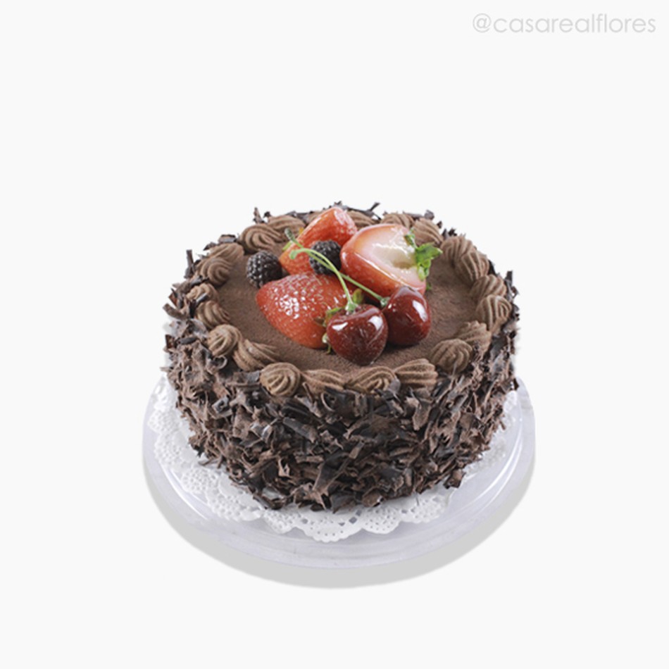 Imagem 1 do produto Bolo Chocolate Fruta (P) Artificial - Marrom (7096)