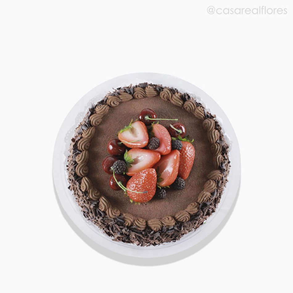 Imagem 3 do produto Bolo Chocolate Frutas Artificial - Marrom (10187)