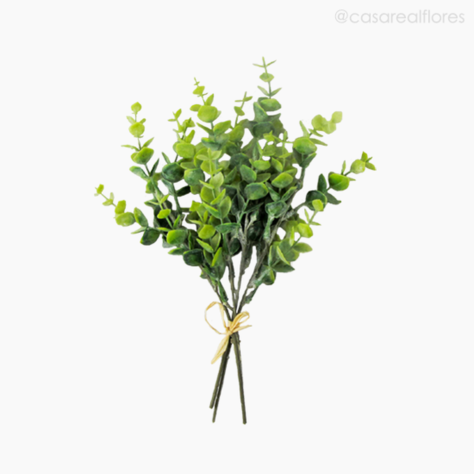 Imagem 1 do produto Buquê Eucalyptus com Raffia Artificial - Verde (11124)
