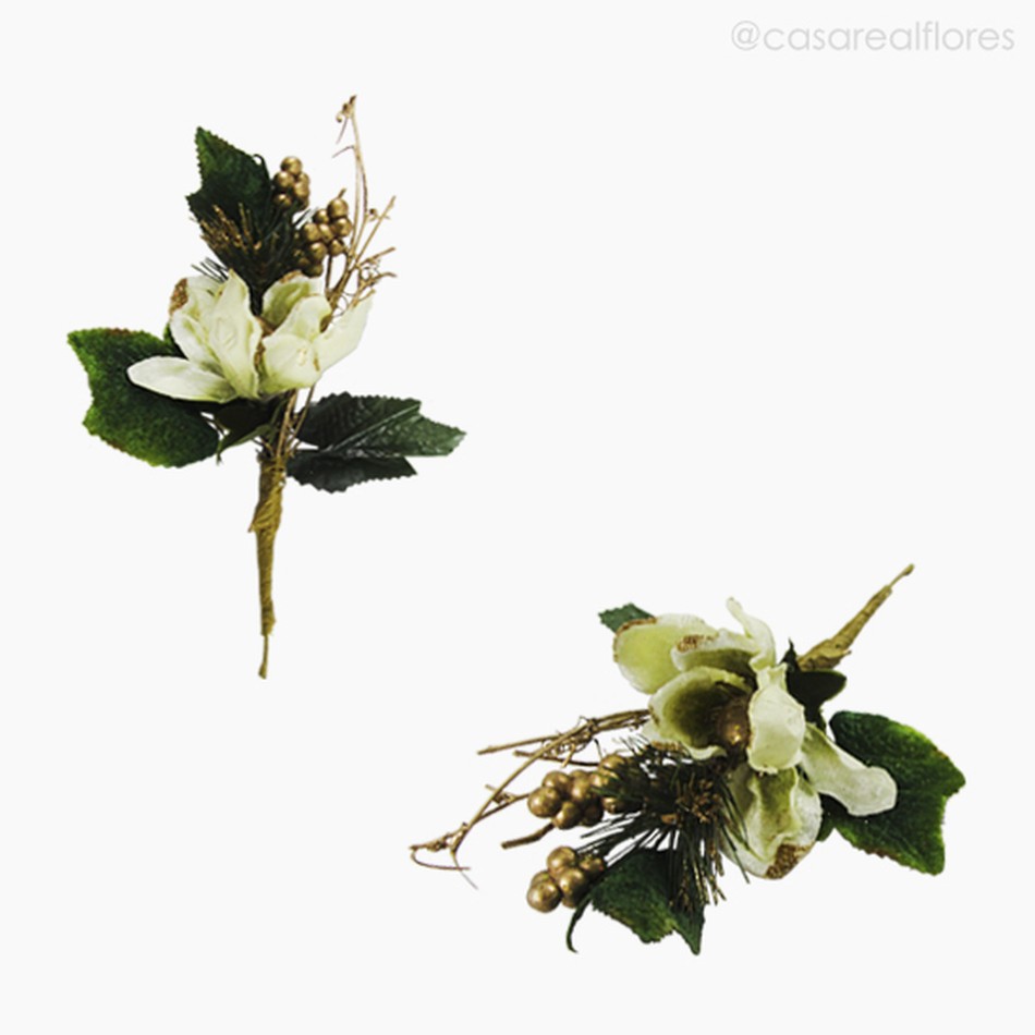 Imagem 4 do produto Mini Magnolia Pick Artificial - Branco (7359)