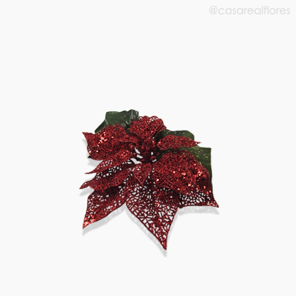 Imagem 4 do produto Galho Poinsettia Artificial - Vermelho (9136)