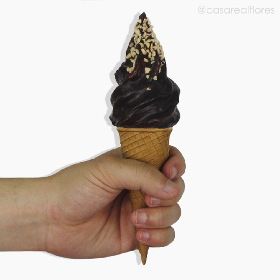 Imagem 3 do produto Sorvete na Casquinha Chocolate Artificial - Marrom Escuro (9733)