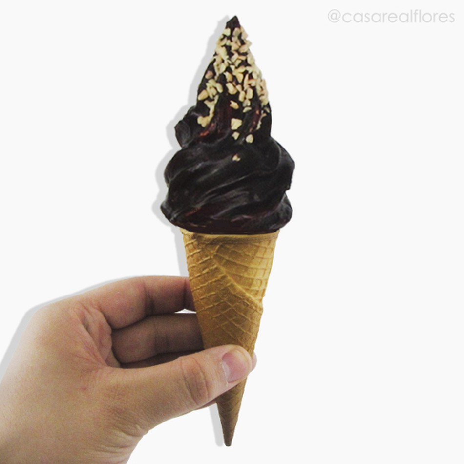 Imagem 2 do produto Sorvete na Casquinha Chocolate Artificial - Marrom Escuro (9733)