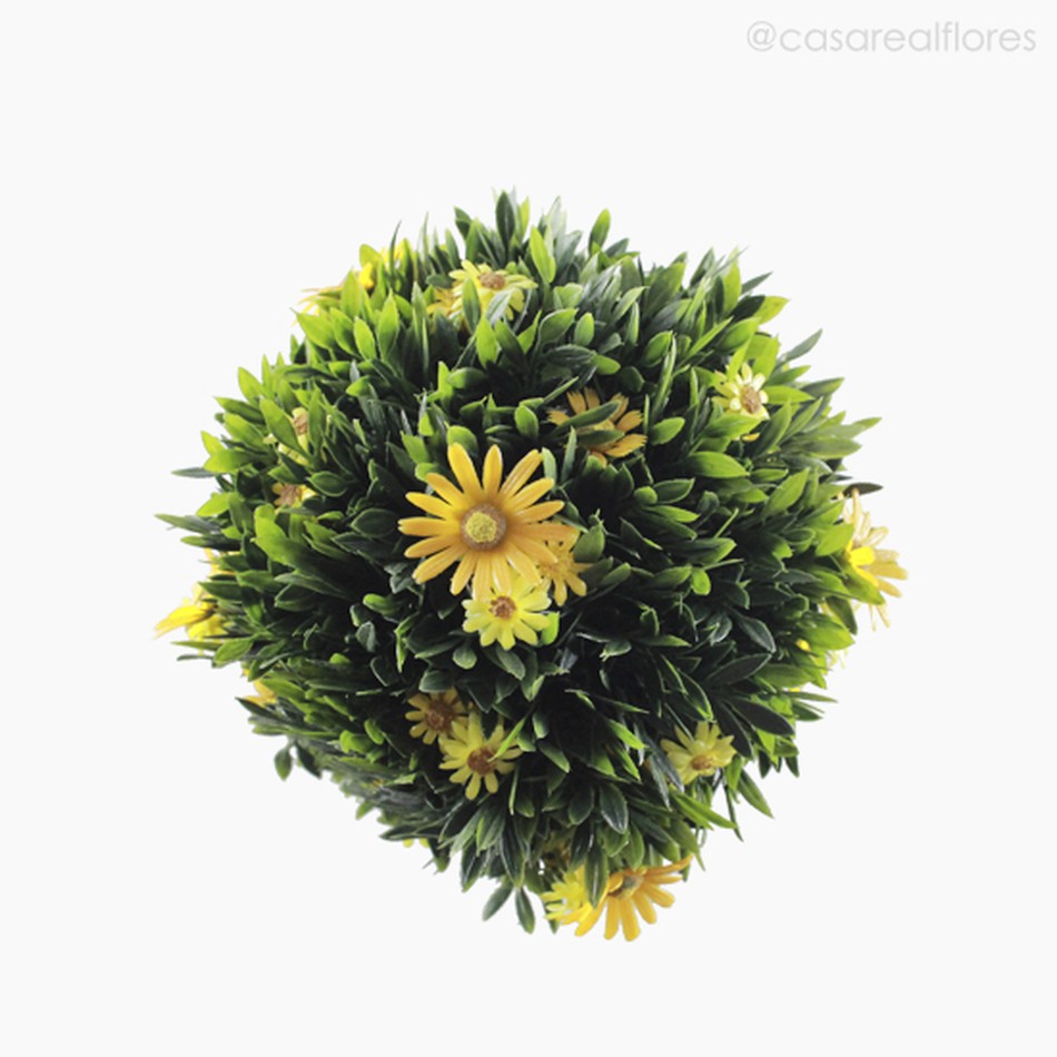 Imagem 2 do produto Topiaria Mista com Flor Artificial - Amarelo (12659)