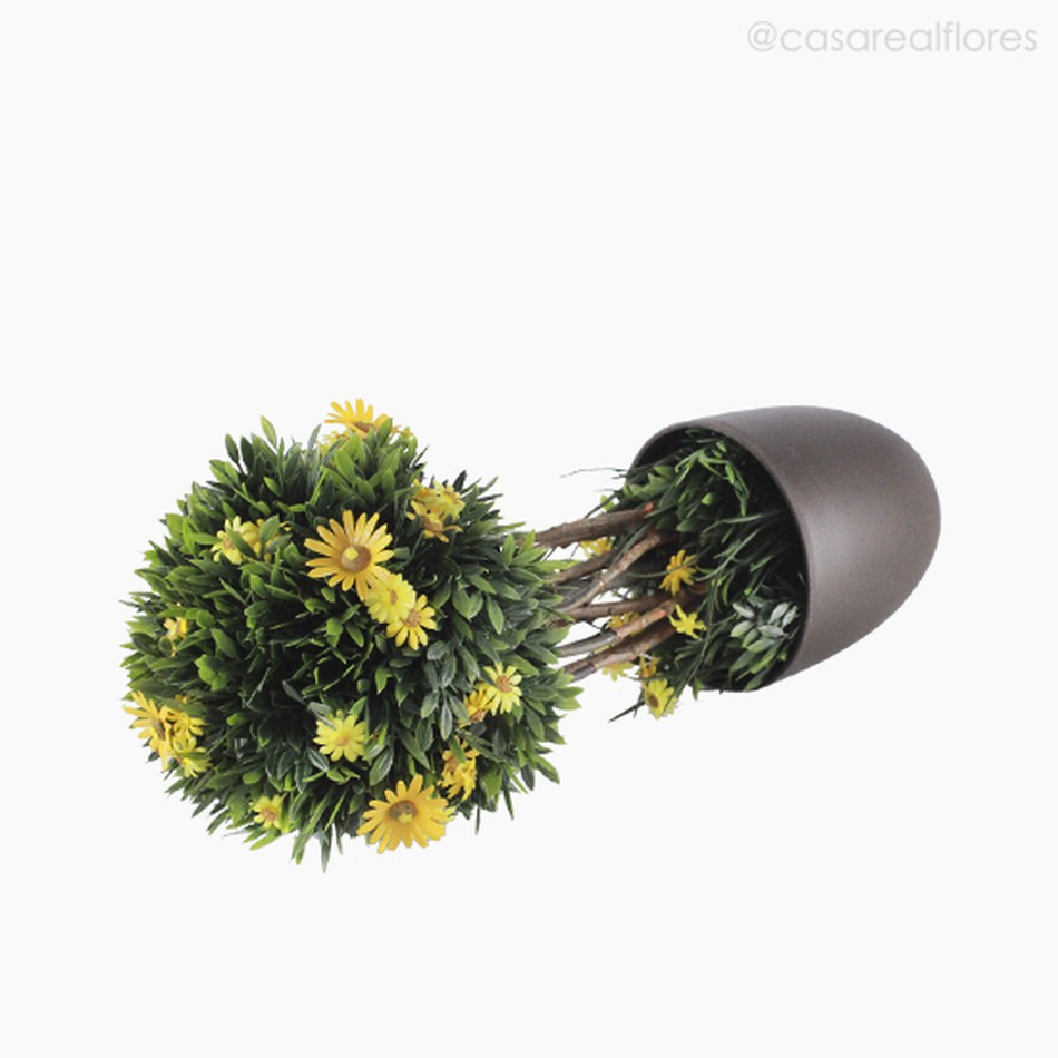 Imagem 3 do produto Topiaria Mista com Flor Artificial - Amarelo (12659)