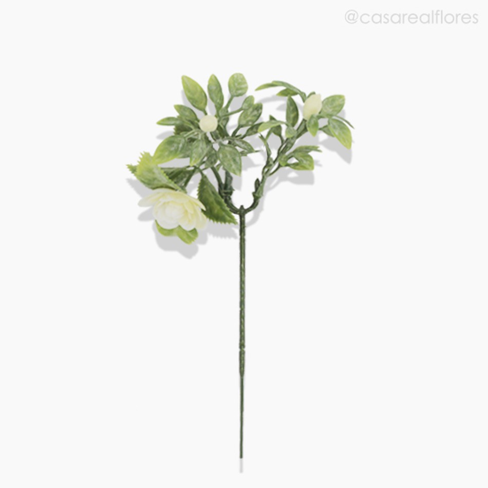 Imagem 2 do produto Pick Bean Leaf Com Pó Artificial - Branco (12651)