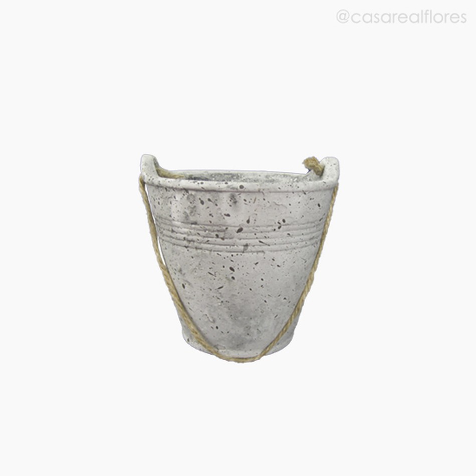 Imagem 3 do produto Kit com 3 Vasos com Corda - Cinza Claro (10861)