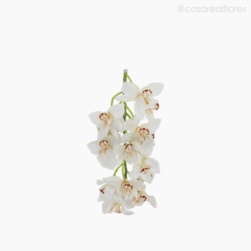 Imagem 4 do produto Orquídea Cymbidium Artificial - Branco (7965)