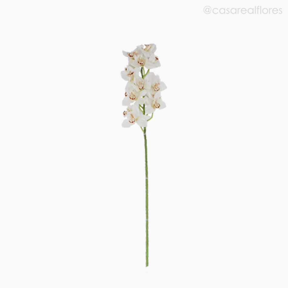 Imagem 1 do produto Orquídea Cymbidium Artificial - Branco (7965)