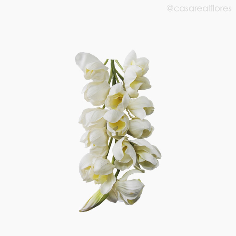 Imagem 4 do produto Orquídea Cymbidium Artificial - Branco (7114)