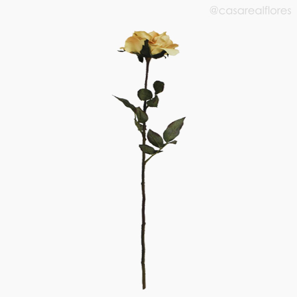 Imagem 1 do produto Galho Queem Rose Artificial - Amarelo (9917)
