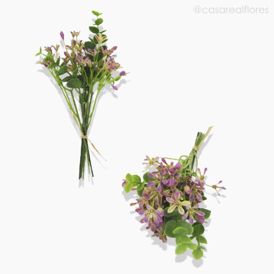 Imagem 4 do produto Pick Star Flor C/Eucalyptus Com Pó Artificial - Rosa (12648)