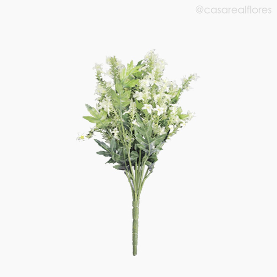 Imagem 1 do produto Buquê Flor Silvestre Artificial - Branco (7202)