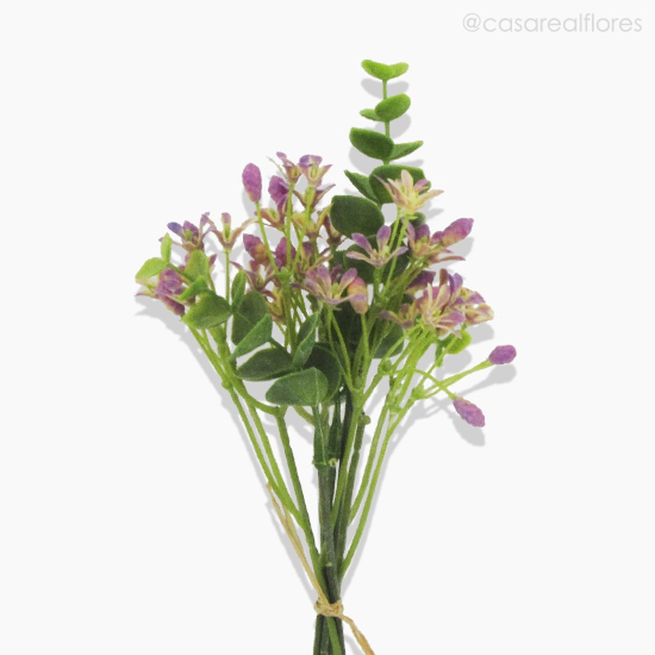 Imagem 2 do produto Pick Star Flor C/Eucalyptus Com Pó Artificial - Rosa (12648)