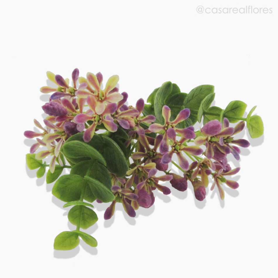 Imagem 3 do produto Pick Star Flor C/Eucalyptus Com Pó Artificial - Rosa (12648)