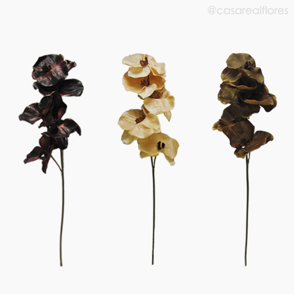 Imagem 5 do produto Galho Orquídea Outonal Artificial - Marrom Escuro (12680)