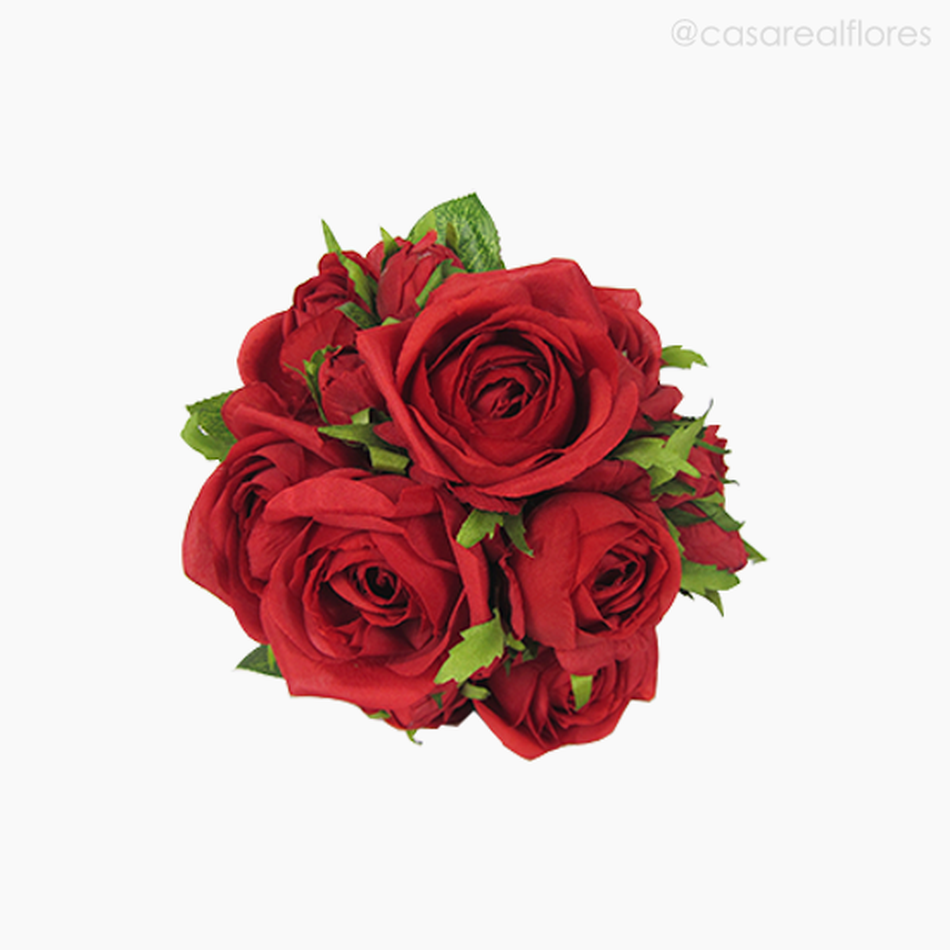 Imagem 3 do produto Buquê Rosa X3 com Rafia - Vermelho (11825)