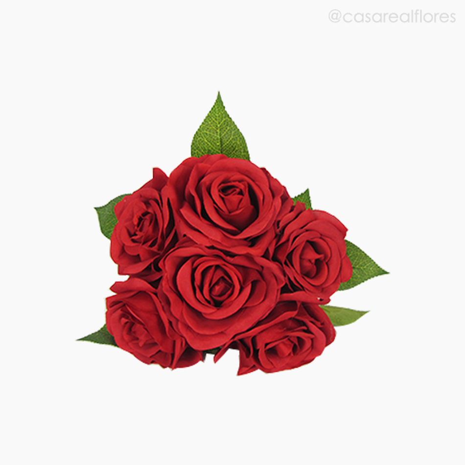 Imagem 3 do produto Buquê Rosa X6 com Rafia - Vermelho (11827)