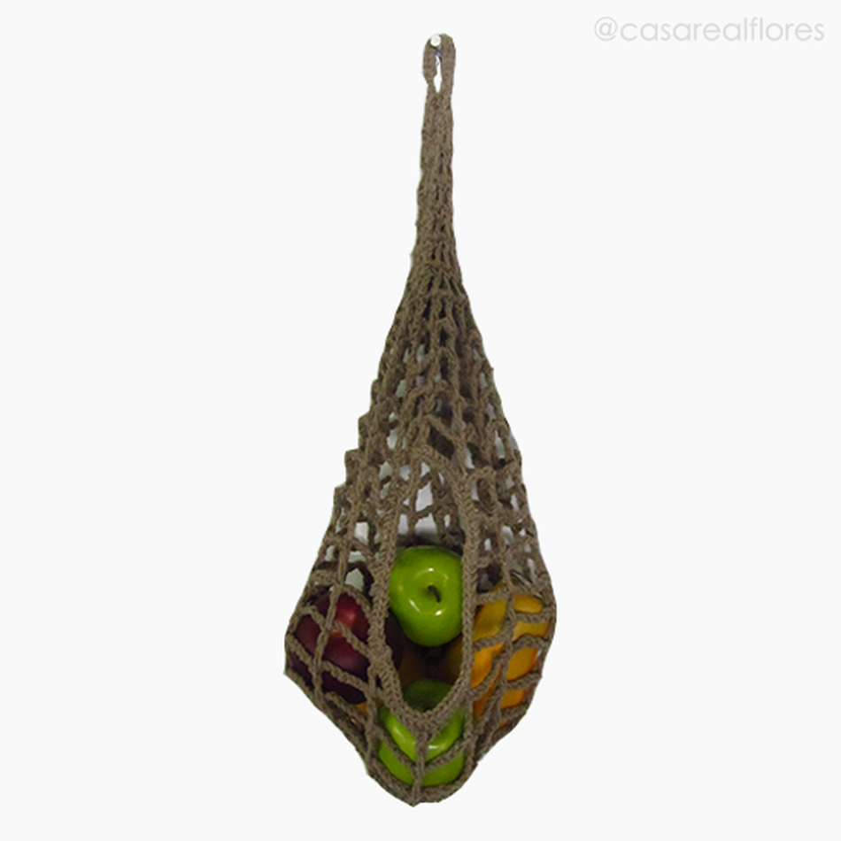 Imagem 2 do produto Cesto Croche para Frutas e Legumes - Marrom (11264)