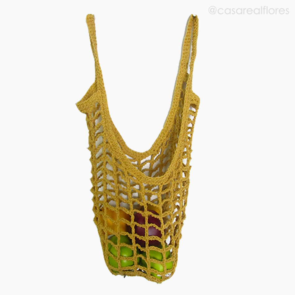 Imagem 2 do produto Sacola Croche Colorida - Mostarda (10934)