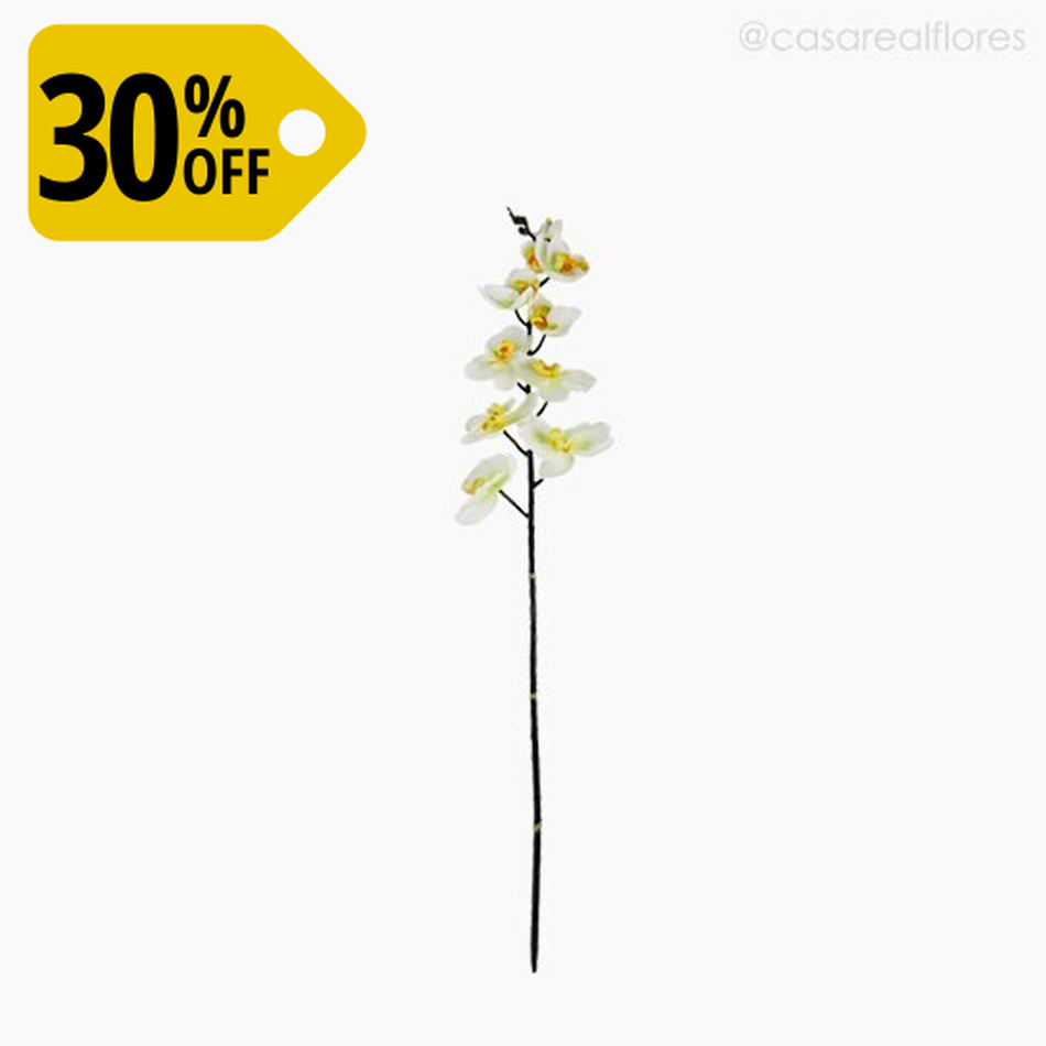 Imagem 1 do produto Orquídea Phalaenopsis Artificial - Branco (7706-30)