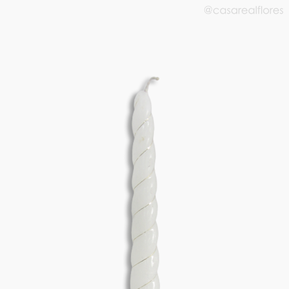 Imagem 2 do produto Vela Castiçal Filete G 23 cm (012280) - Branca