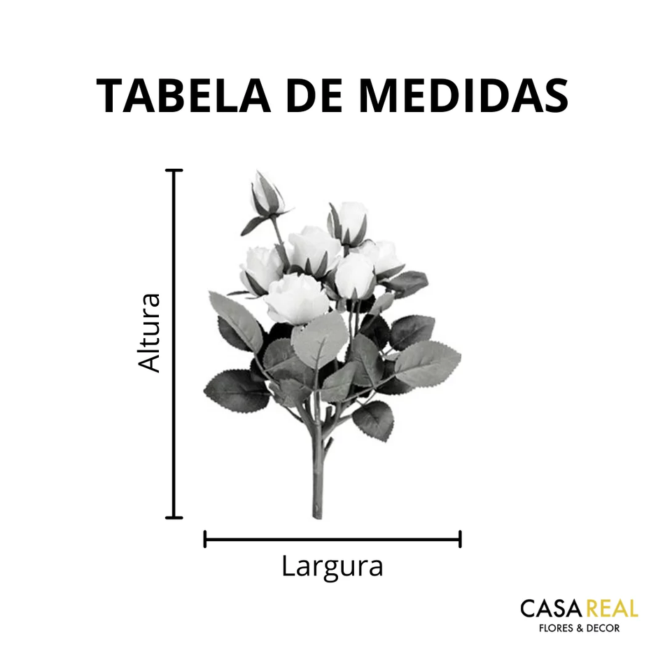 Imagem 4 do produto Buquê de Rosas c/ Orquídea Cymbidium (012520) - Branco 