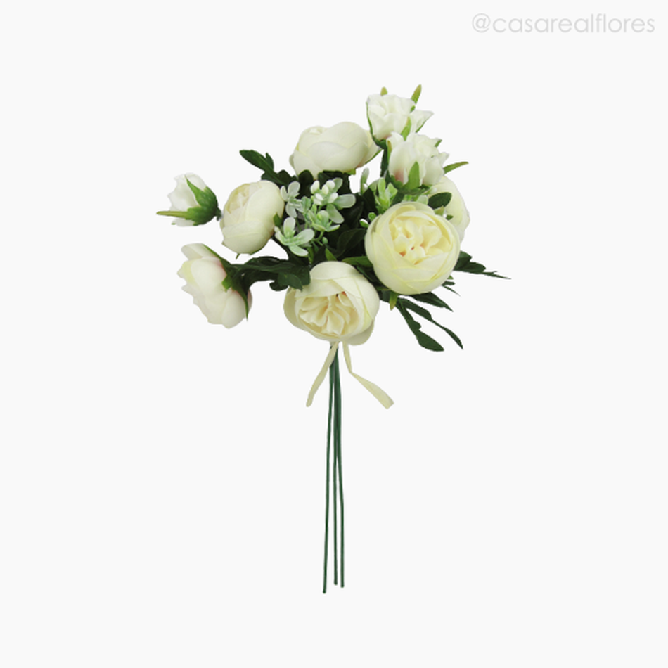 Imagem 1 do produto Buquê de Rosas c/ Mini Flores (012524) - Creme