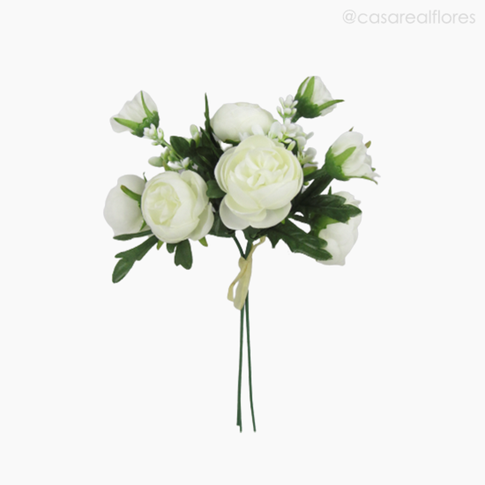 Imagem 1 do produto Buquê de Rosas c/ Mini Flores (012527) - Branco