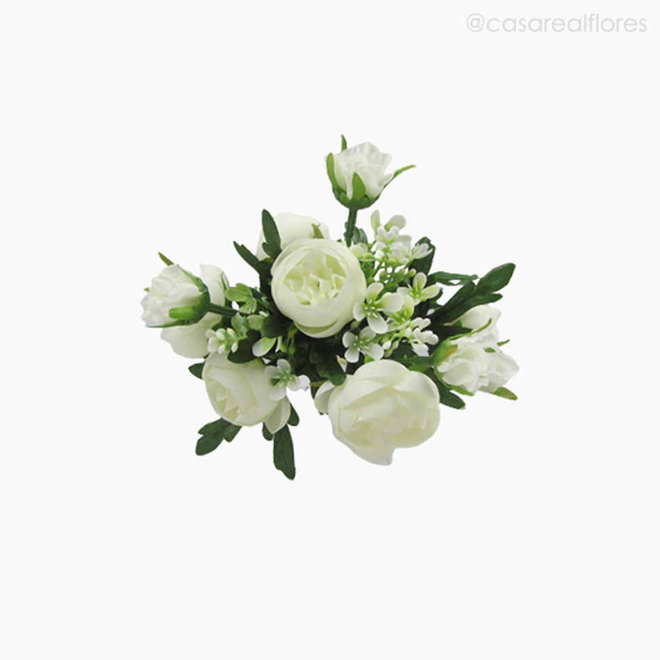 Imagem 3 do produto Buquê de Rosas c/ Mini Flores (012527) - Branco