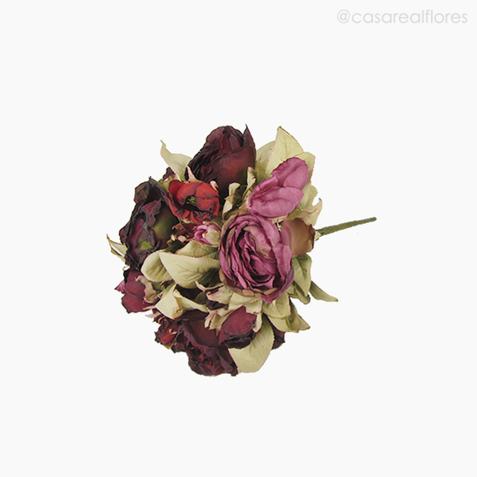 Imagem 3 do produto Buquê Peônias com Rosas Envelhecido - Rosa (9765)