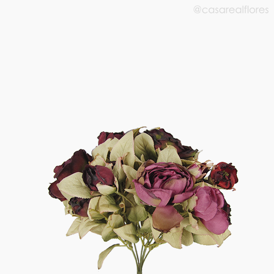 Imagem 2 do produto Buquê Peônias com Rosas Envelhecido - Rosa (9765)