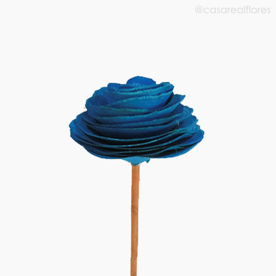 Imagem 2 do produto Flor de Madeira - Camélia P/M Azul (012573 AZ)