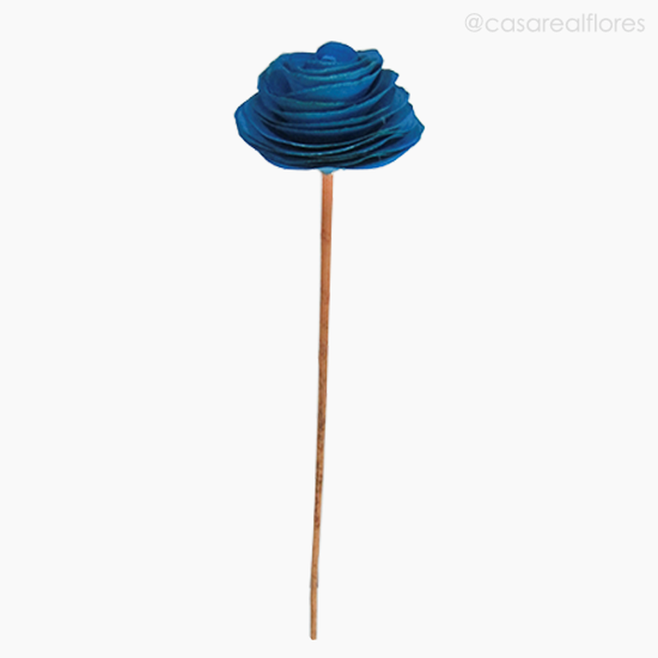 Imagem 1 do produto Flor de Madeira - Camélia P/M Azul (012573 AZ)
