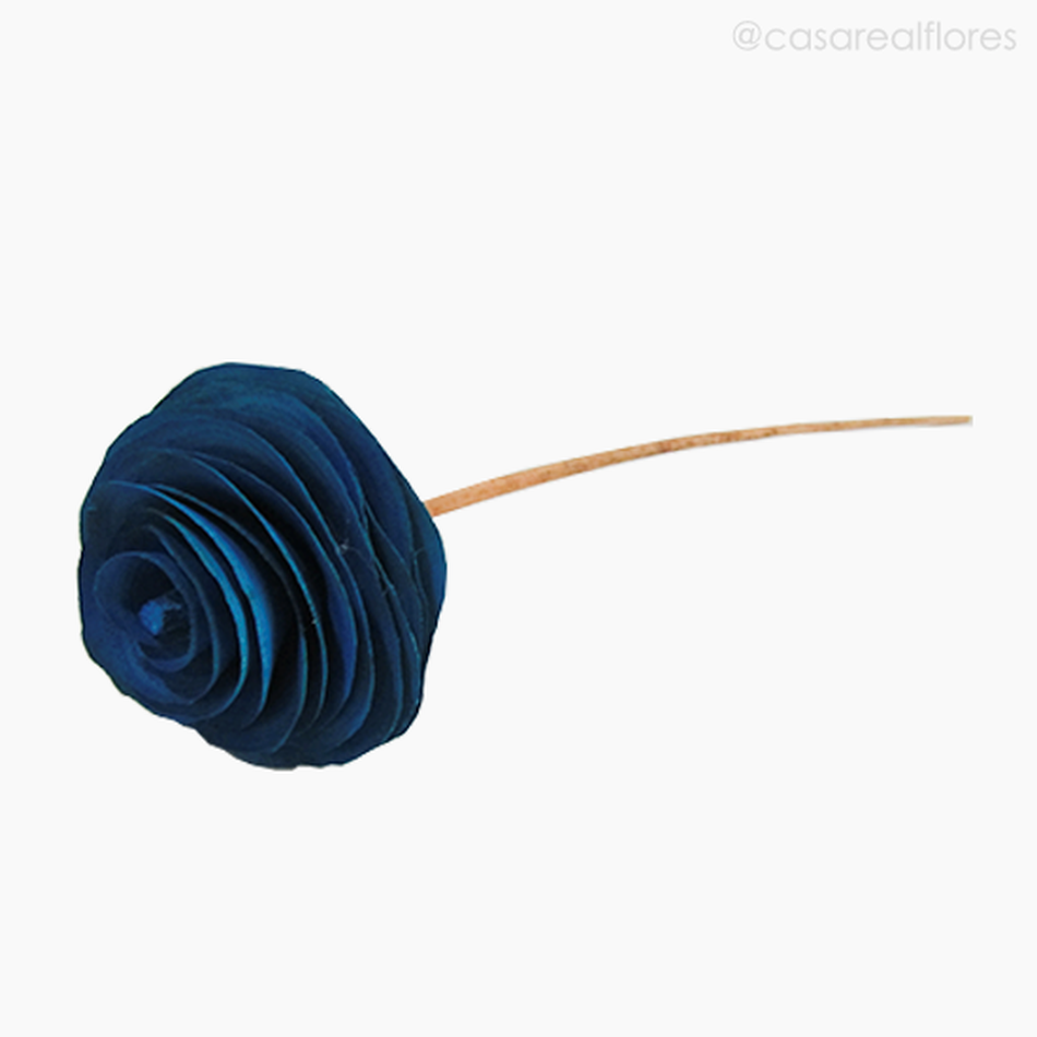 Imagem 3 do produto Flor de Madeira - Camélia P/M Azul (012573 AZ)