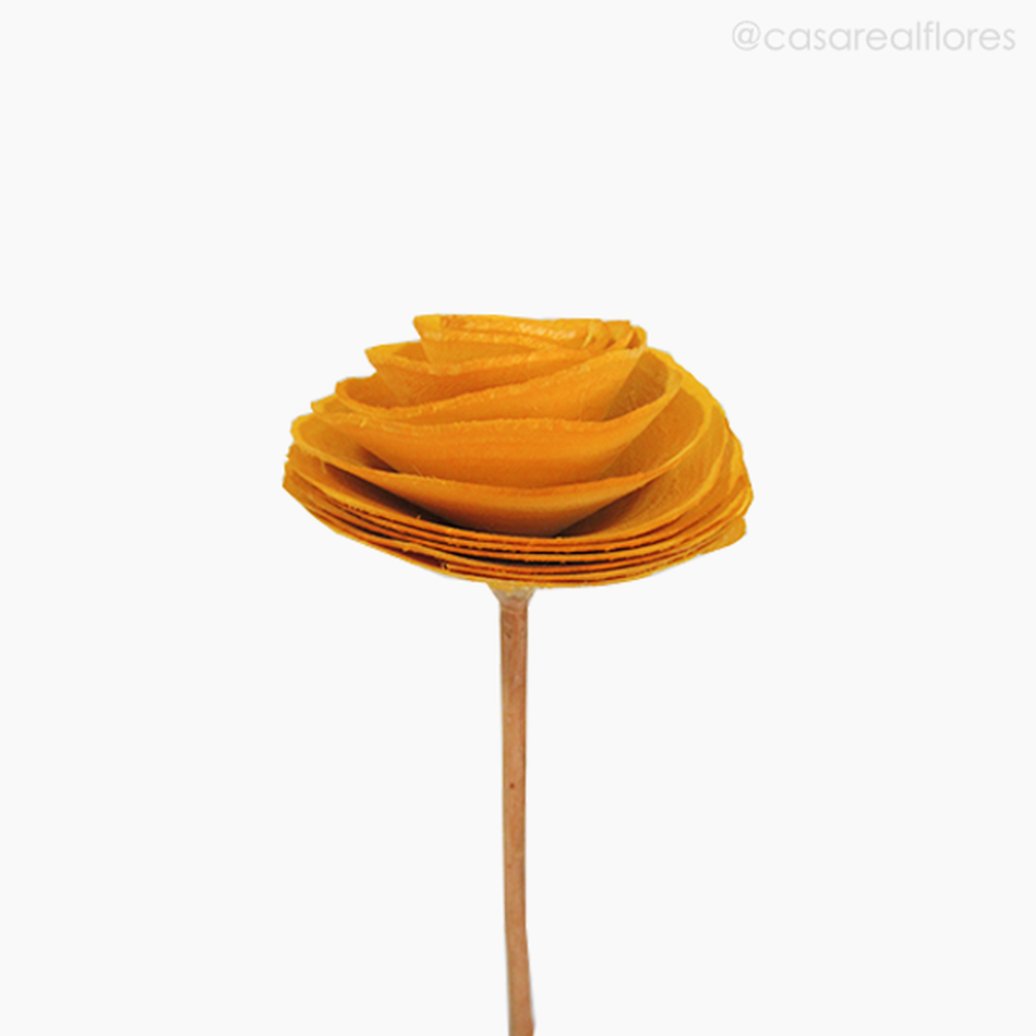 Imagem 2 do produto Flor de Madeira - Camélia P/M Amarelo (012573 AM)