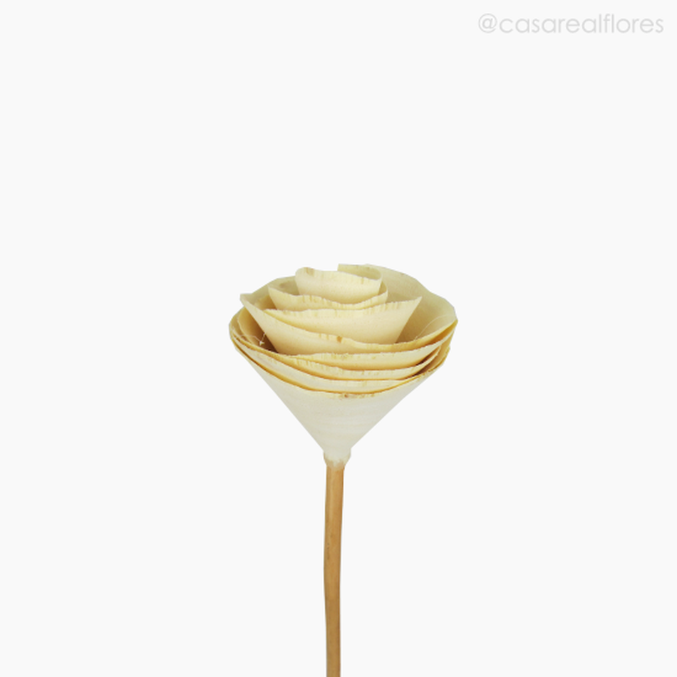 Imagem 2 do produto Flor de Madeira - Botão Branco (012574 BR)