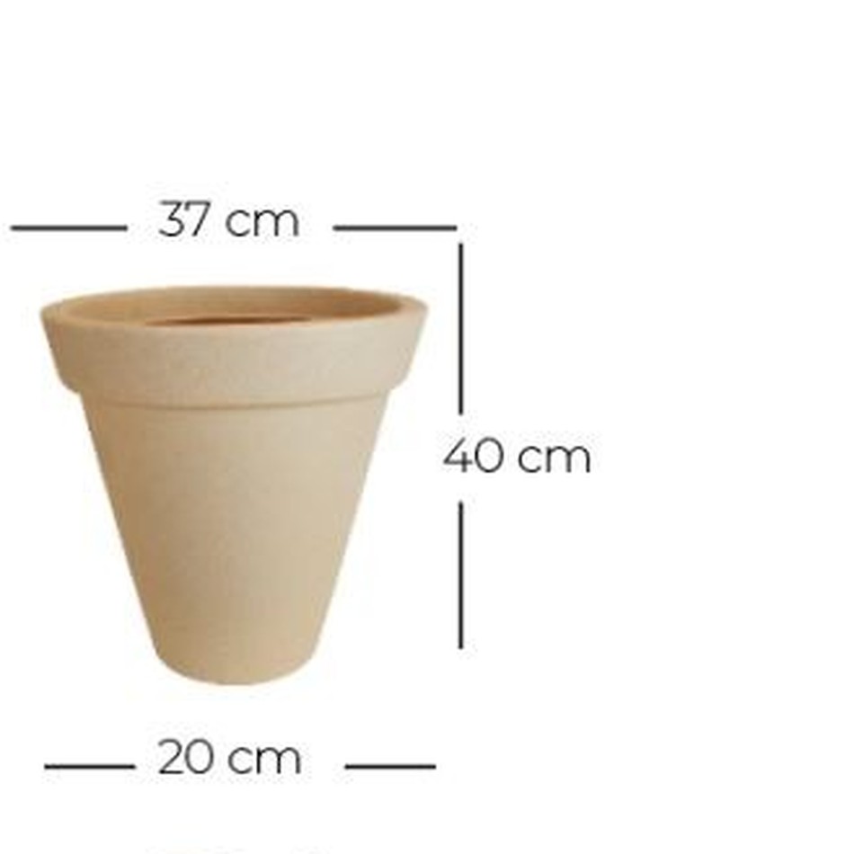 Imagem 2 do produto Vaso Borda Classico Jateado - Chumbo (011964)