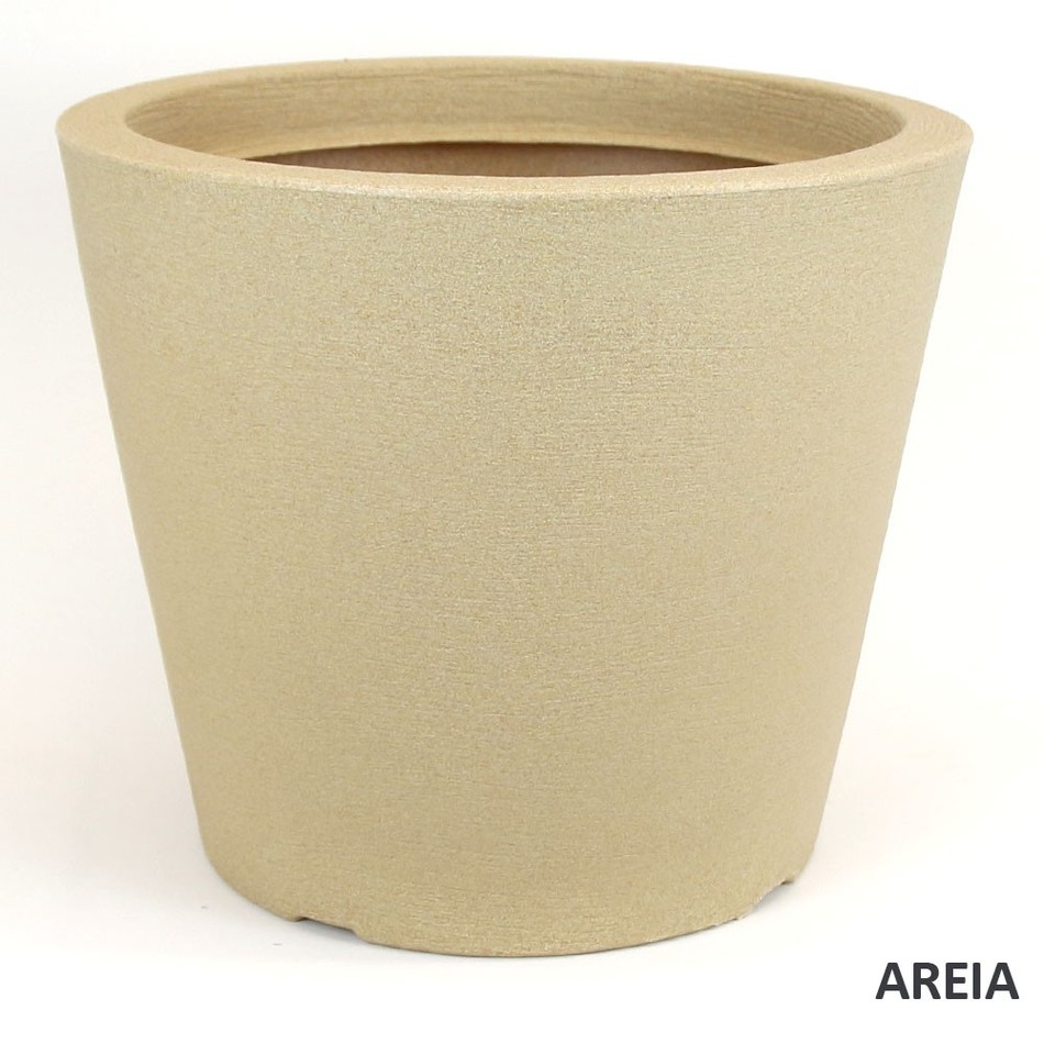 Imagem 1 do produto  Vaso Cone Baixo Riscatto - Areia (011712)