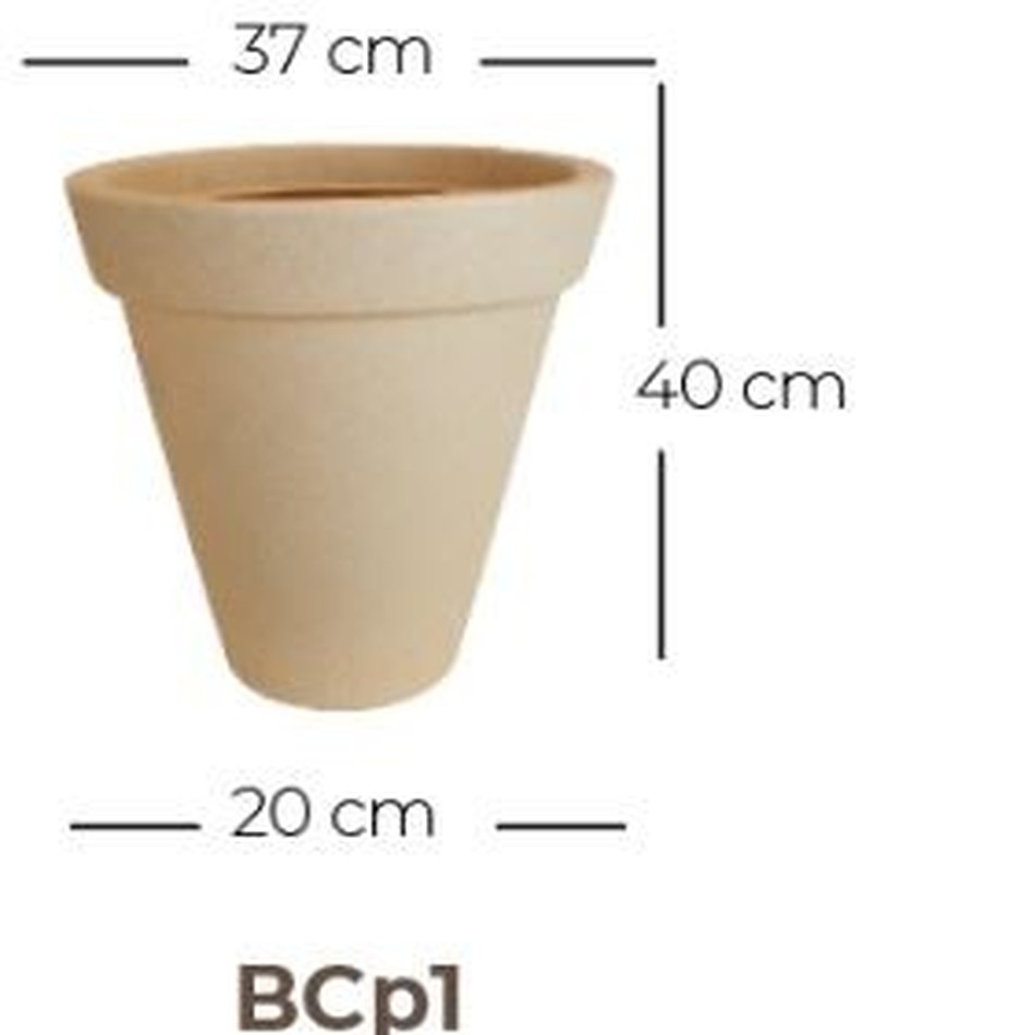 Imagem 2 do produto Vaso Borda Classico Jateado - Cinza Pedra (011963)