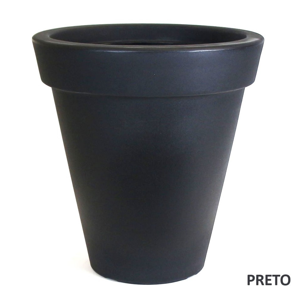 Imagem 1 do produto Vaso Borda Classico Jateado - Preto (011968)