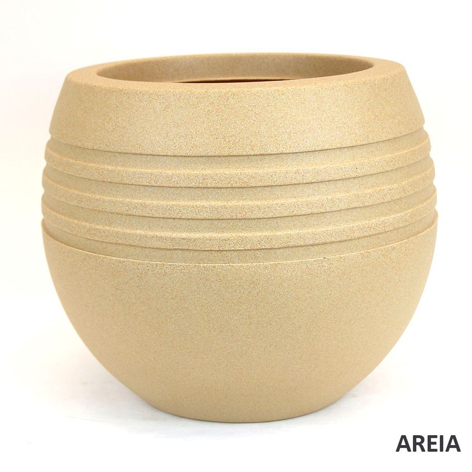 Imagem 1 do produto Vaso Oval Jateado - Areia (011732)