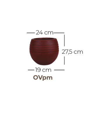 Imagem 2 do produto Vaso Oval Jateado - Areia (011732)