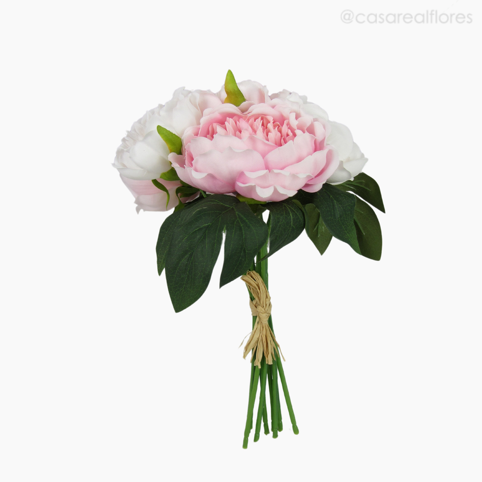 Imagem 1 do produto Buquê Peônia Artificial  - Rosa Claro (12800)