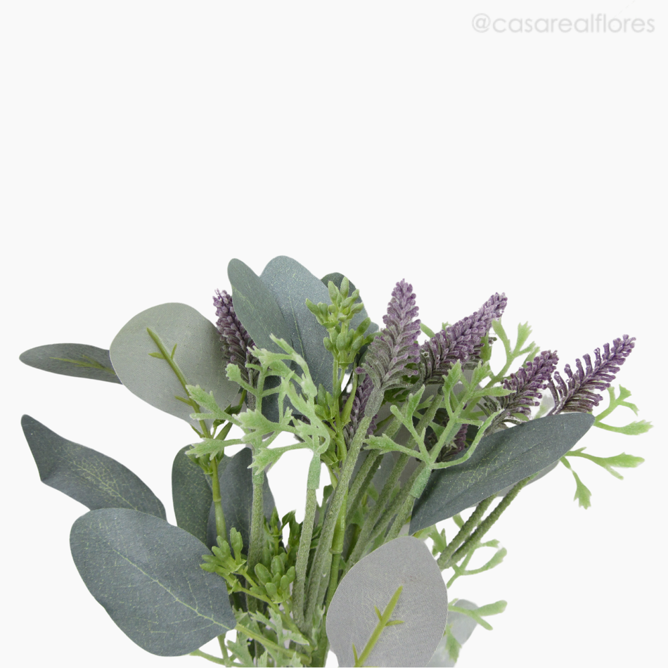 Imagem 3 do produto Buquê Lavanda com Eucalipto Artificial - Lilás (12792)