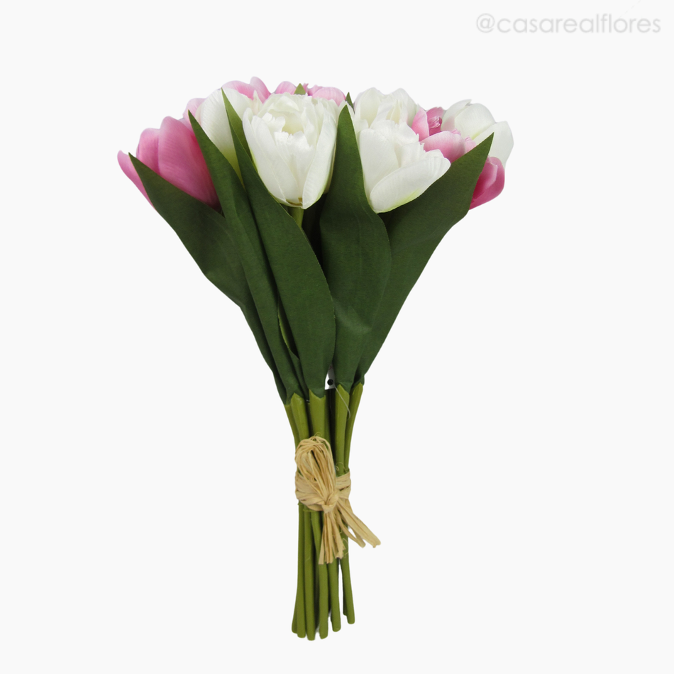Imagem 1 do produto Buquê Tulipa Artificial - Rosa Claro (12803)