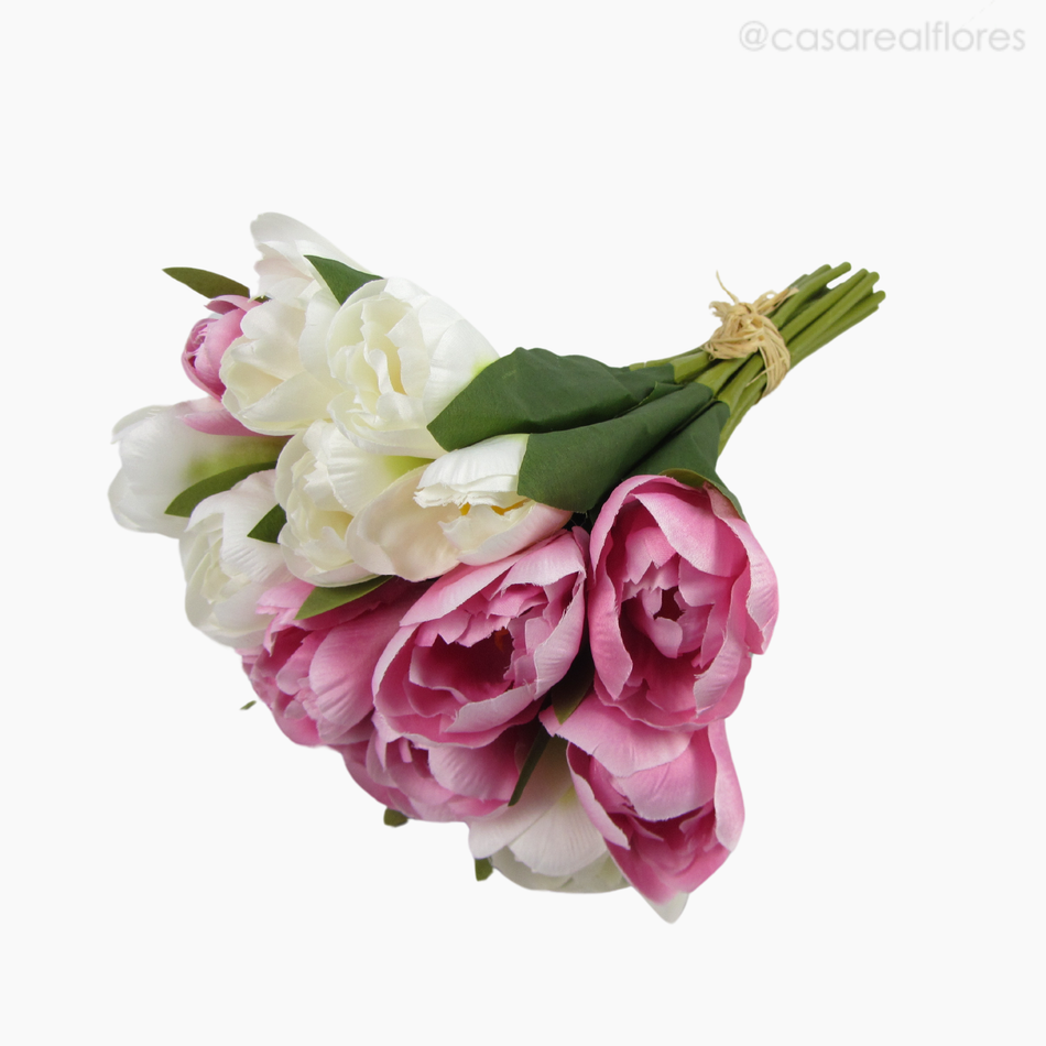 Imagem 2 do produto Buquê Tulipa Artificial - Rosa Claro (12803)