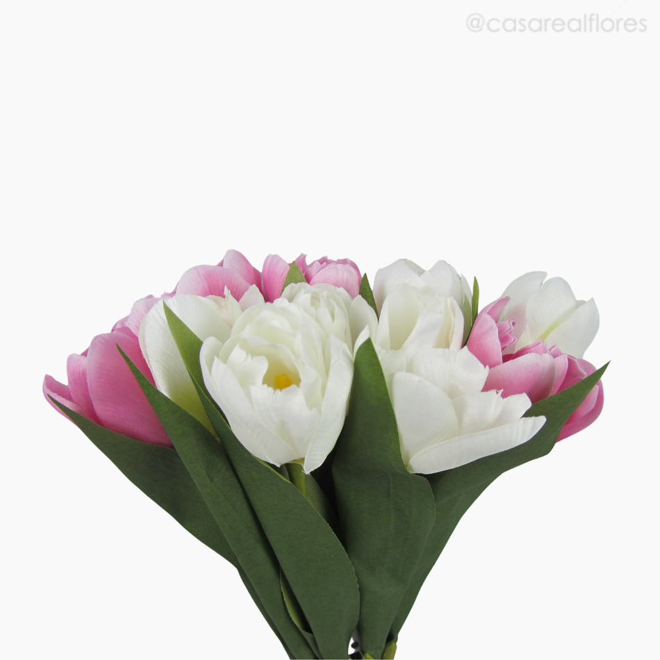 Imagem 3 do produto Buquê Tulipa Artificial - Rosa Claro (12803)