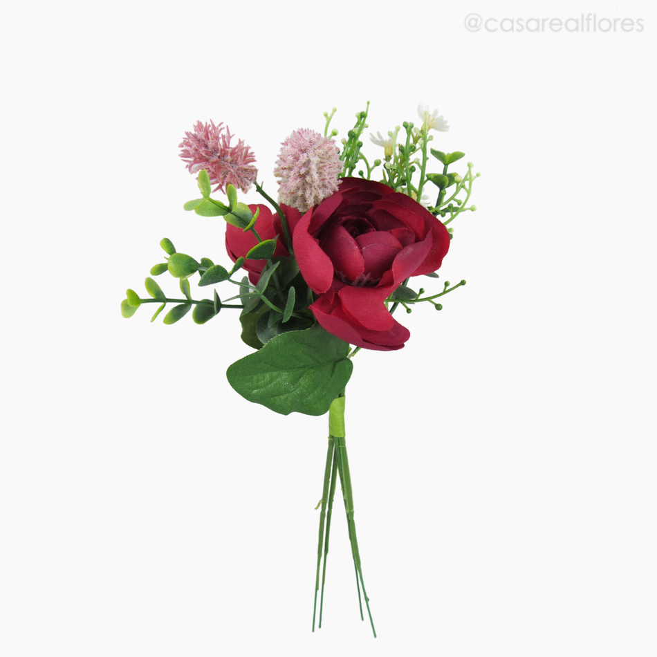 Imagem 1 do produto Buquê Ranunculus Artificial - Vinho (12816)